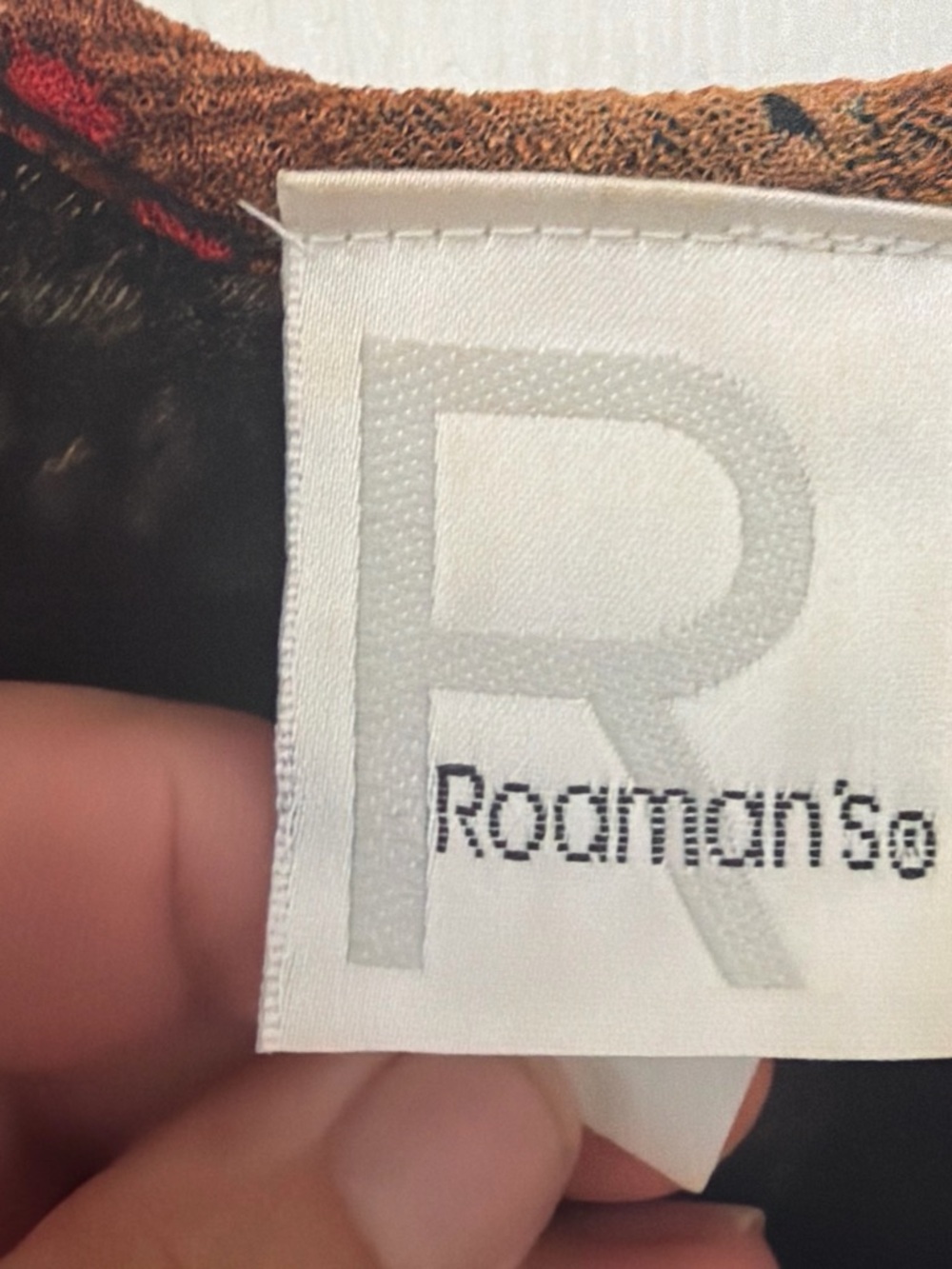 Roaman's Beige Tunic with Brown Floral & Animal Print - Picture 5 of 6